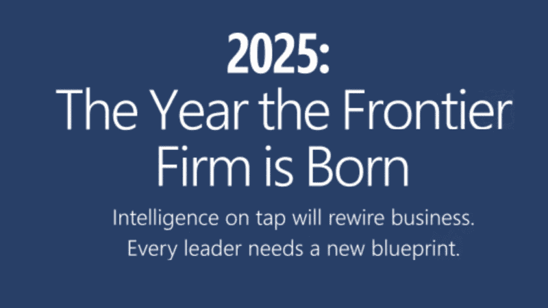 The AI Productivity Revolution: How Microsoft's 2025 Work Trend Index Reveals the Birth of the Frontier Firm 1 Frontier Firm